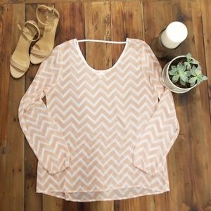 NWOT Charming Charlie Chevron Blouse